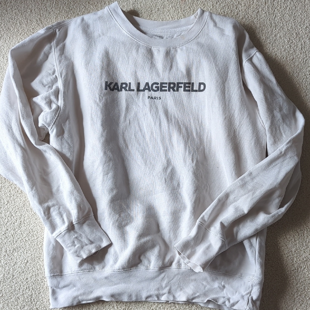 3 For $30. Karl Lagerfeld White Logo Sweatshirt